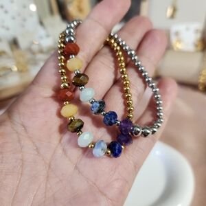 Handmade Stainless Steel Chakra Bracelet